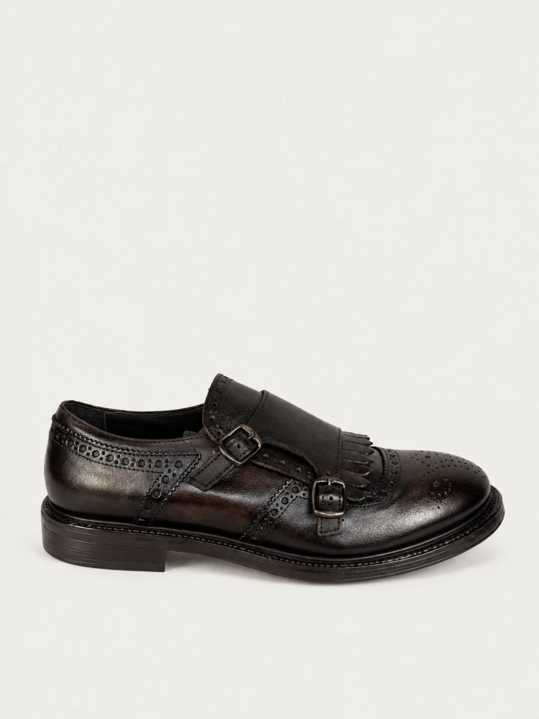 Monk strap a doppia fibbia testa di moro 4001 TESTA  DI MORO ANDREA MORANDO 