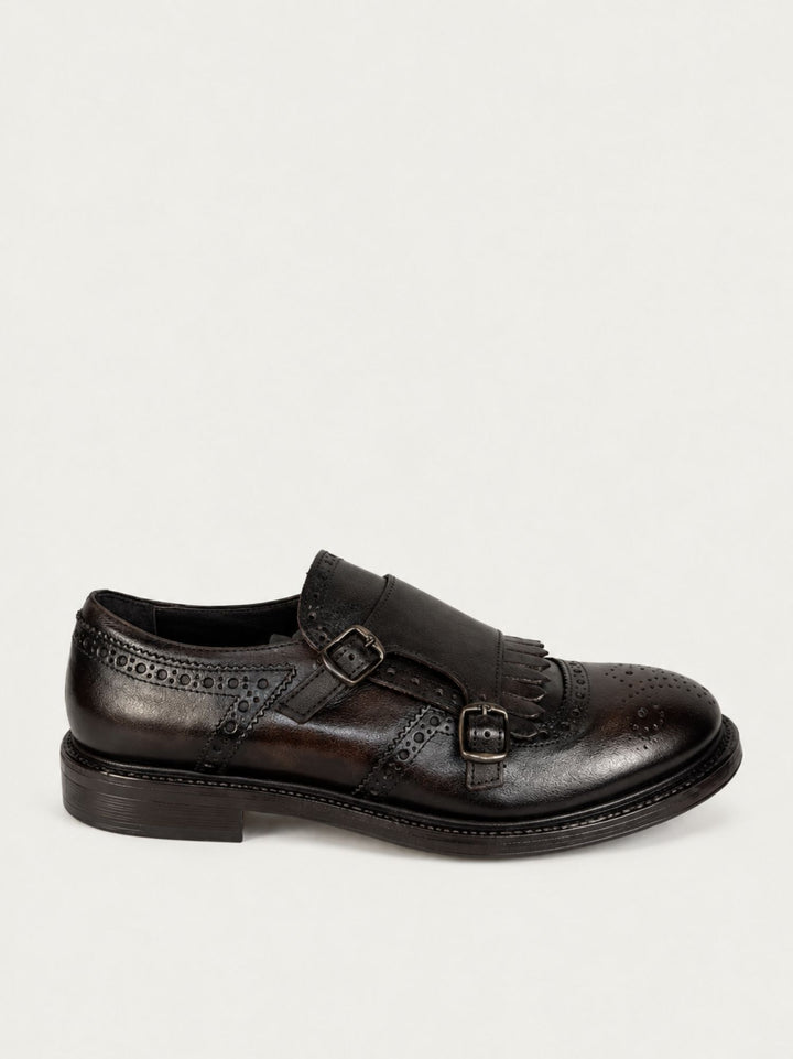 Monk strap a doppia fibbia testa di moro 4001 TESTA  DI MORO ANDREA MORANDO 