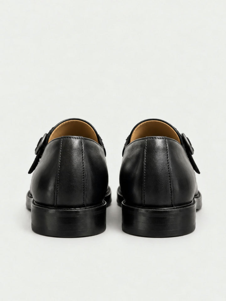 Mocassino con nappine in pelle spazzolata nera 801 NERO ANDREA MORANDO 