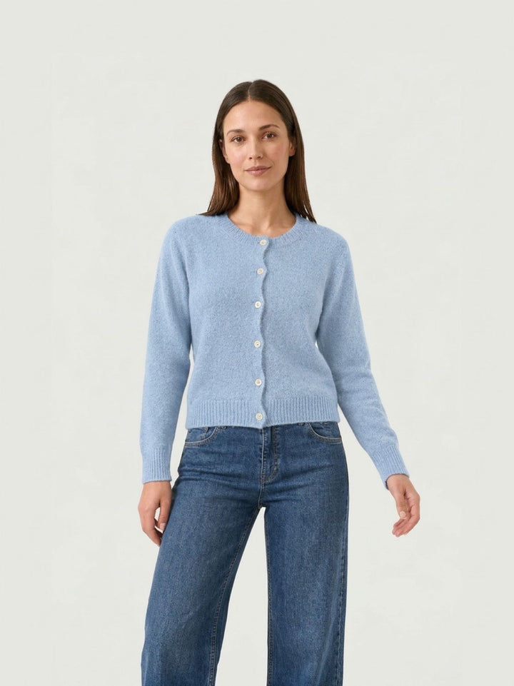 Cardigan Girocollo con Bottoni in Baby Alpaca Cielo P0288.330 CIELO IDEA 
