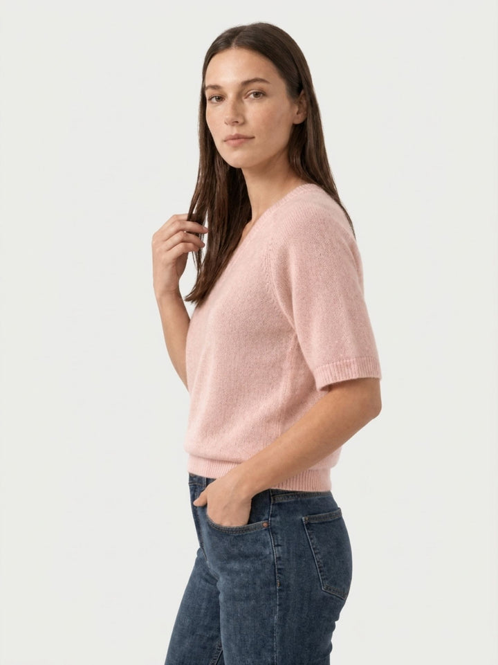 Maglioncino in Baby Alpaca Rosa P0289.330 ROSA IDEA 