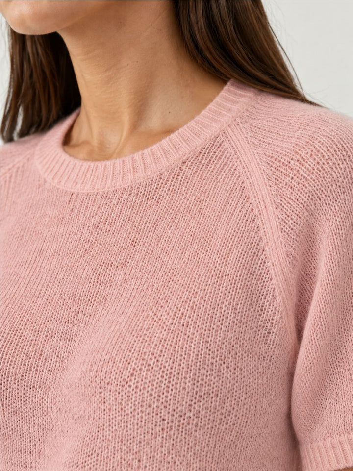 Maglioncino in Baby Alpaca Rosa P0289.330 ROSA IDEA 