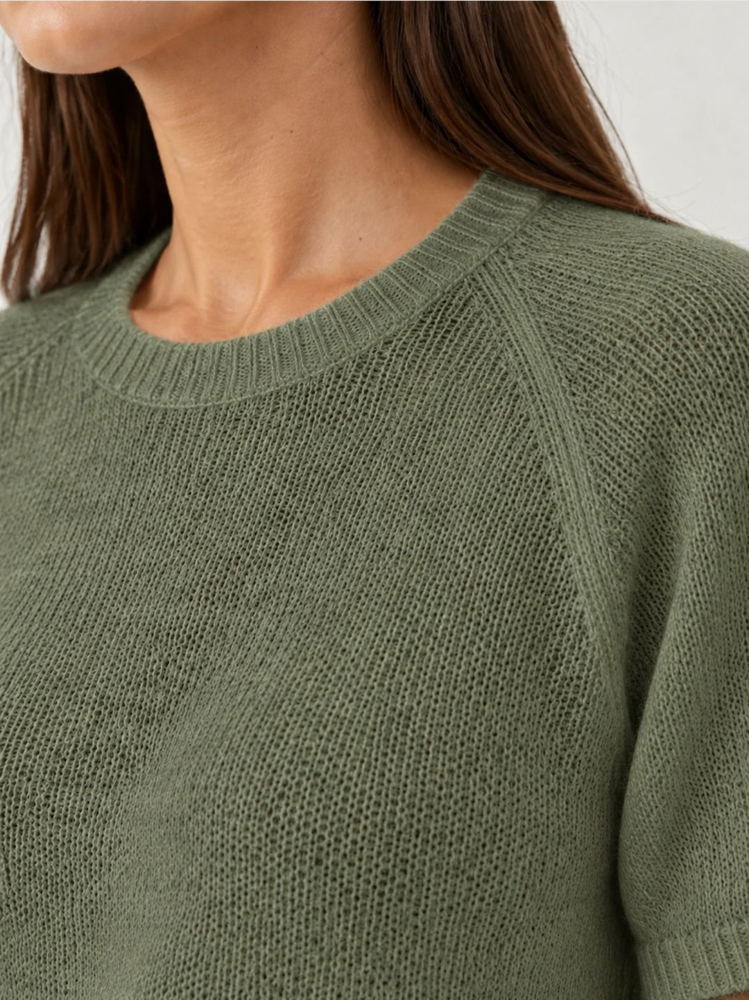 Maglioncino in Baby Alpaca Verde P0289.330 VERDE IDEA 