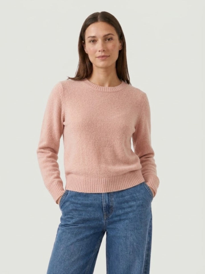 Maglioncino Girocollo in Baby Alpaca Rosa P0420.330 ROSA IDEA 