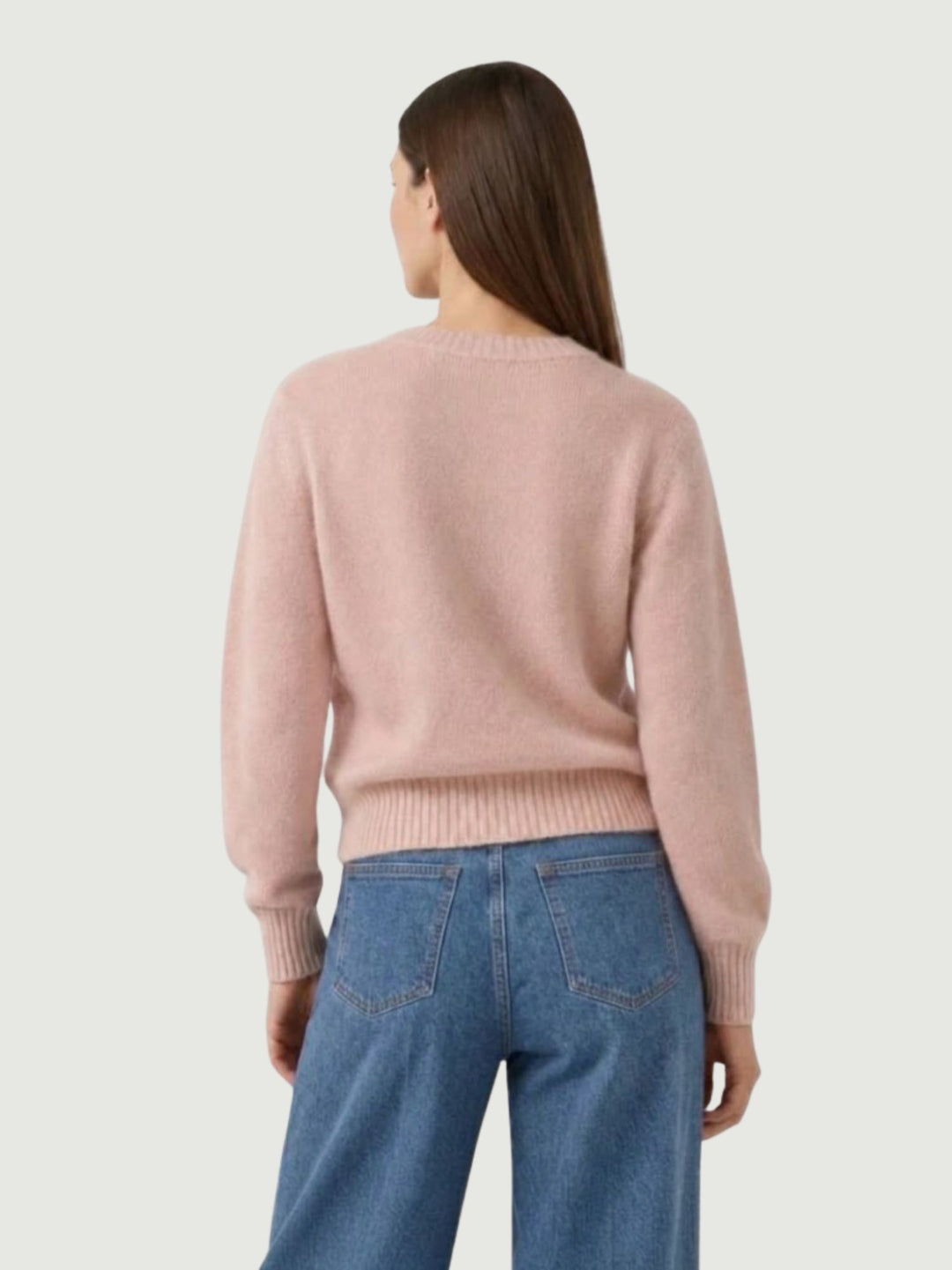 Maglioncino Girocollo in Baby Alpaca Rosa P0420.330 ROSA IDEA 