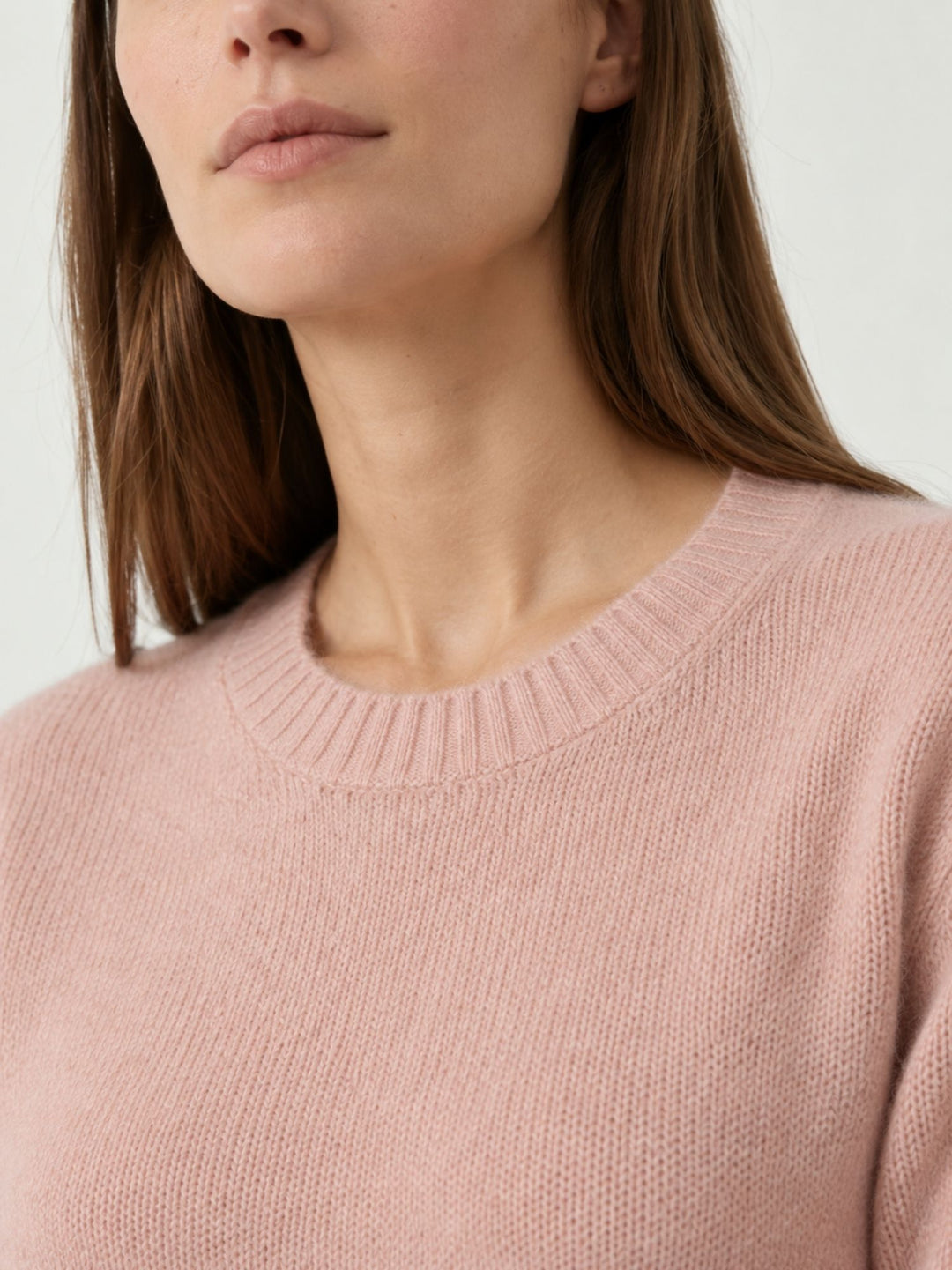 Maglioncino Girocollo in Baby Alpaca Rosa P0420.330 ROSA IDEA 