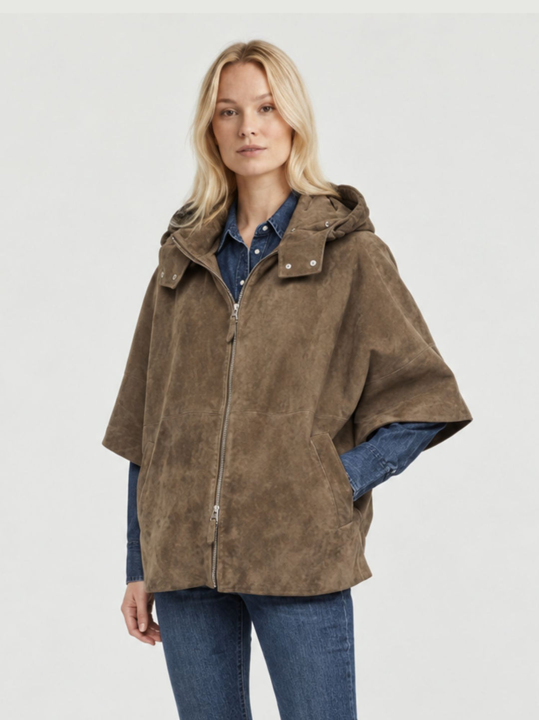 Giacca Alaska in camoscio dark brown ALASKA+IMBOT 57 JACK LEATHER 