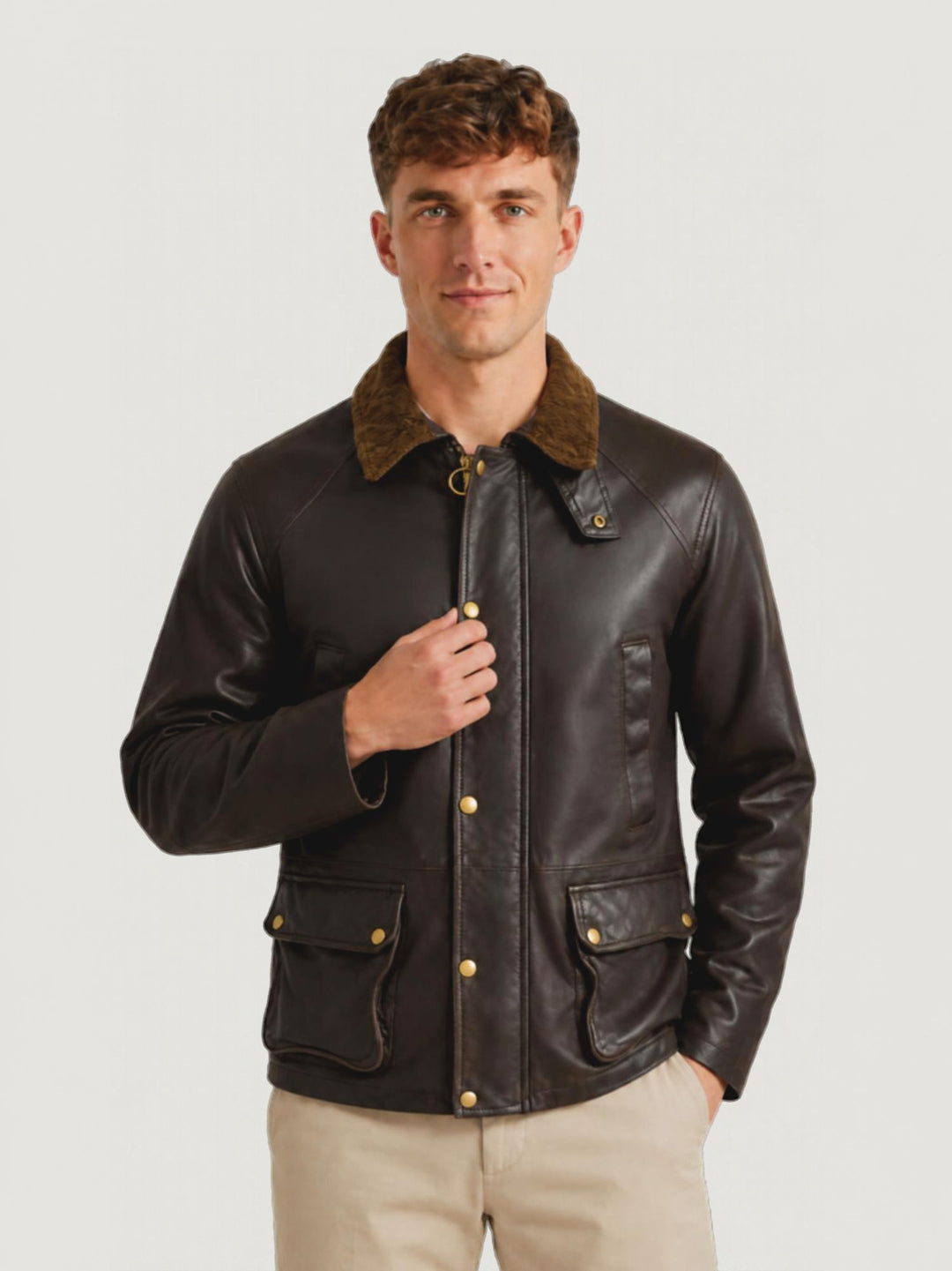 Giacca Balmoral in pelle testa di moro BALMORAL 06 JACK LEATHER 