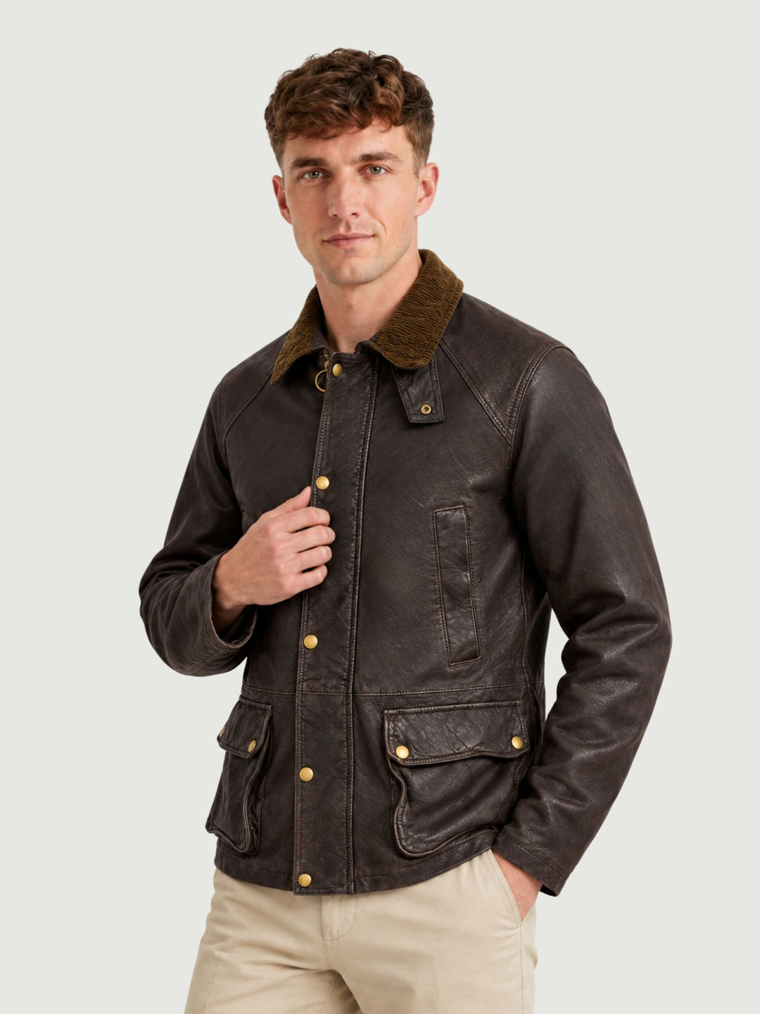 Giacca Balmoral in pelle testa di moro BALMORAL 06 JACK LEATHER 
