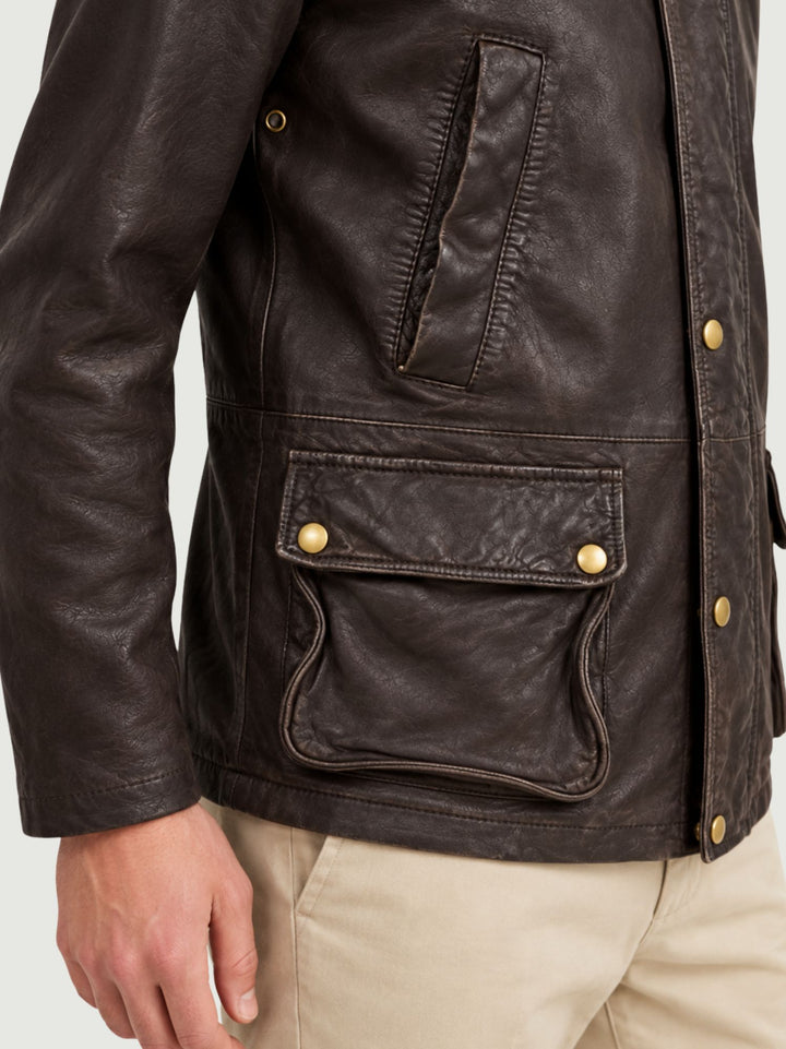 Giacca Balmoral in pelle testa di moro BALMORAL 06 JACK LEATHER 