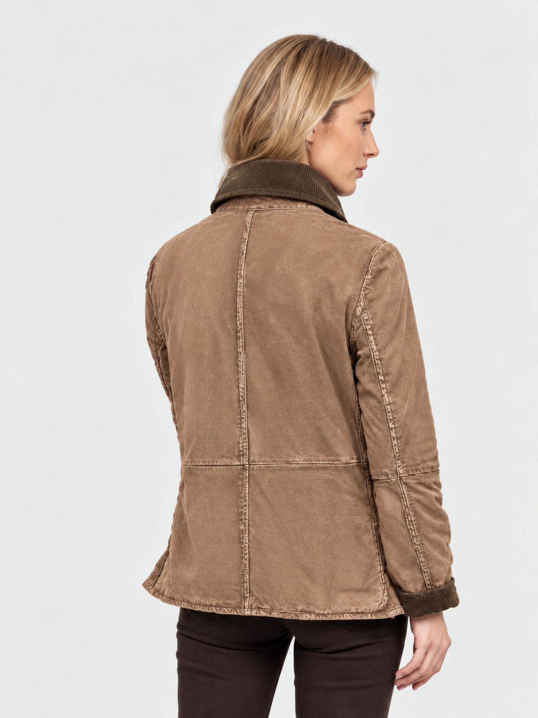 Field Jacket Belvoir in camoscio sabbia effetto vissuto BELVOIR 606 JACK LEATHER 