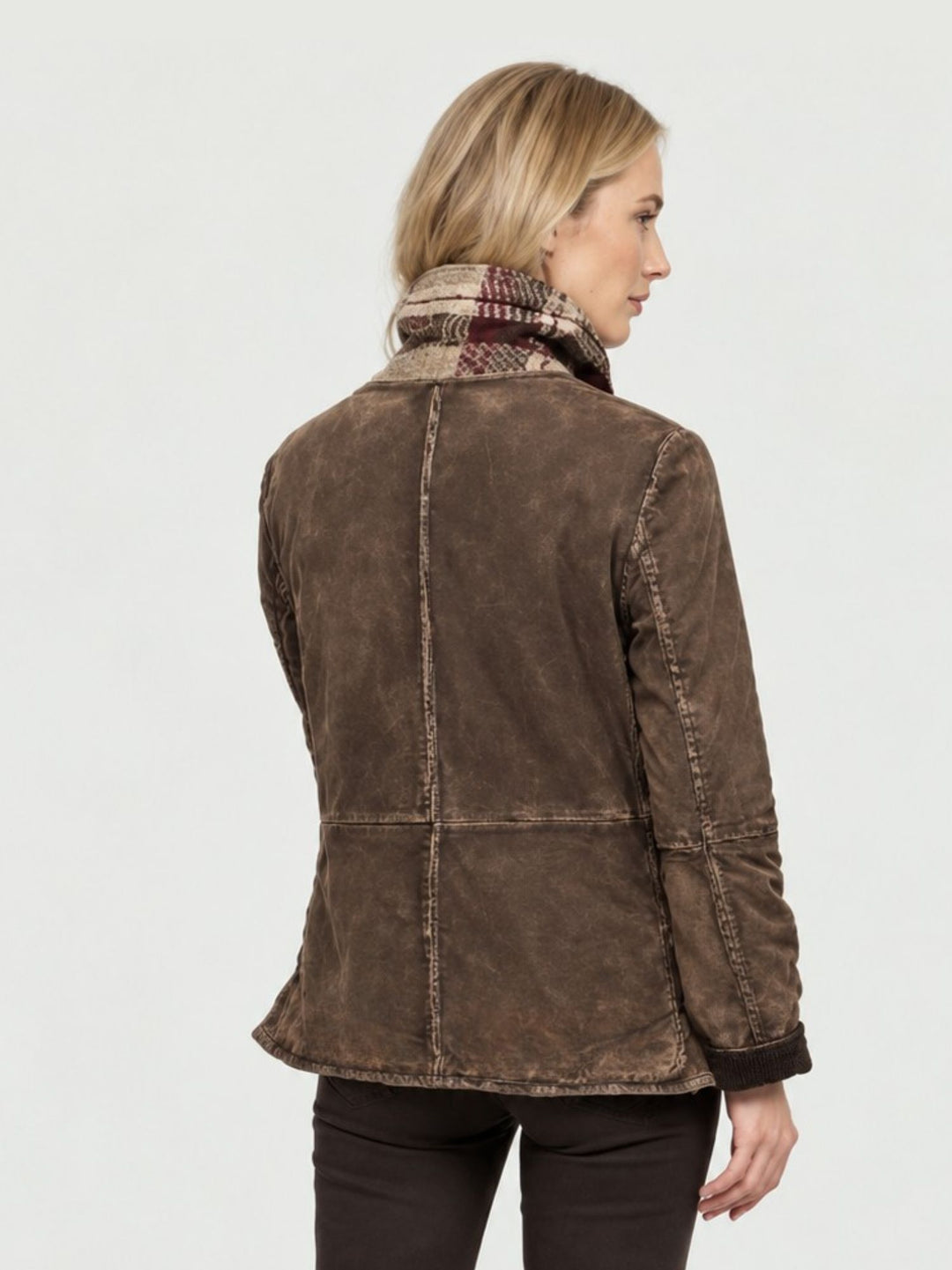 Field Jacket Belvoir in camoscio marrone effetto vissuto BELVOIR 704 JACK LEATHER 