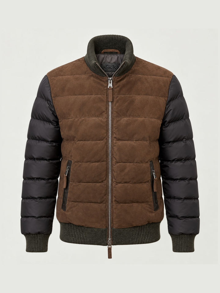 Giubbotto Caleb in camoscio e tessuto tecnico CALEB 248 JACK LEATHER 