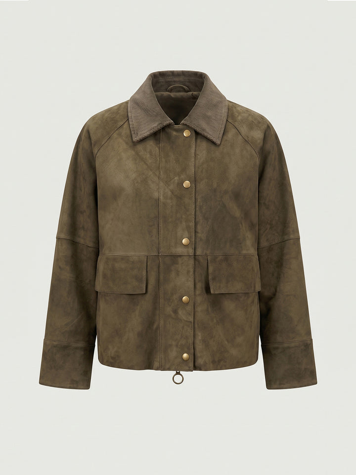 Giacca Cameron in camoscio verde bosco CAMERON 28 JACK LEATHER 