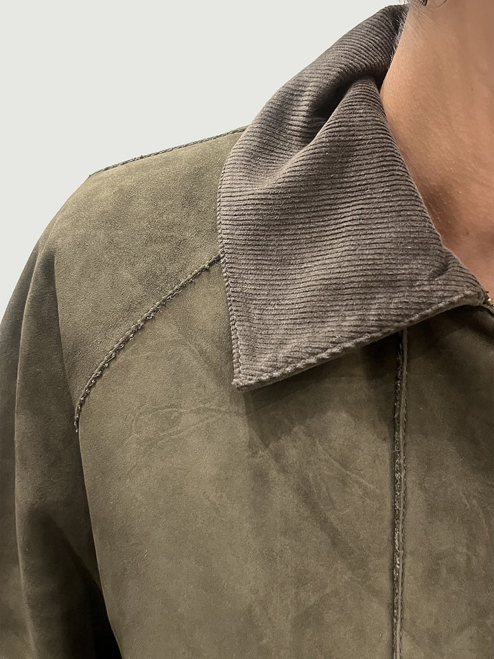 Giacca Cameron in camoscio verde bosco CAMERON 28 JACK LEATHER 