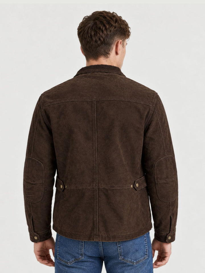 Field Jacket Clermont in camoscio testa di moro CLERMONT 06 JACK LEATHER 