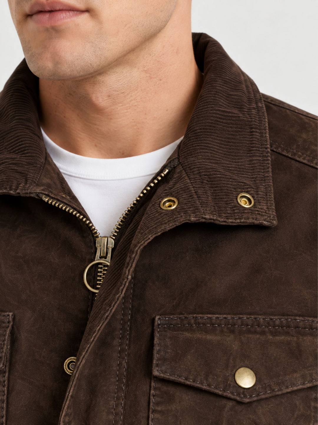 Field Jacket Clermont in camoscio testa di moro CLERMONT 06 JACK LEATHER 