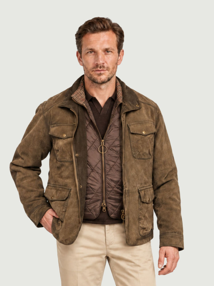 Giacca Clermont in pelle con gilet interno reversibile CLERMONT 707 JACK LEATHER 