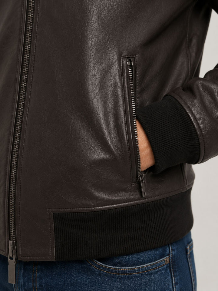 Giacca Derek Seamless reversibile in pelle testa moro DEREK SEAMLESS REV. 06 JACK LEATHER 