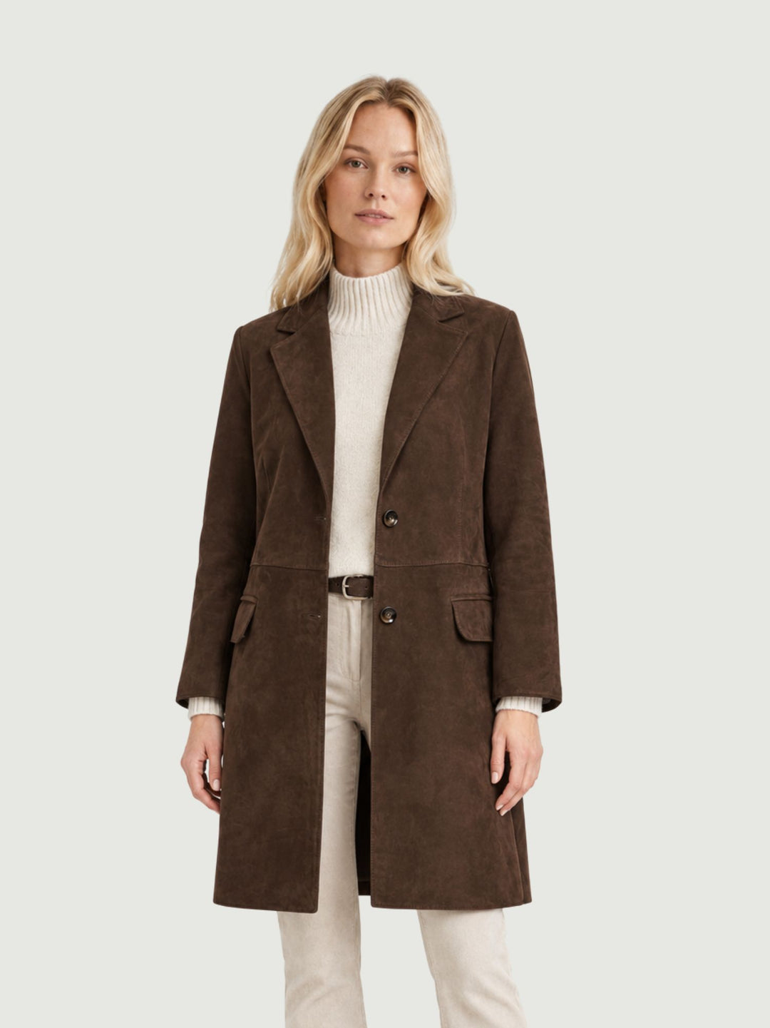 Cappotto Dorotea in pelle testa di moro DOROTEA 038 JACK LEATHER 