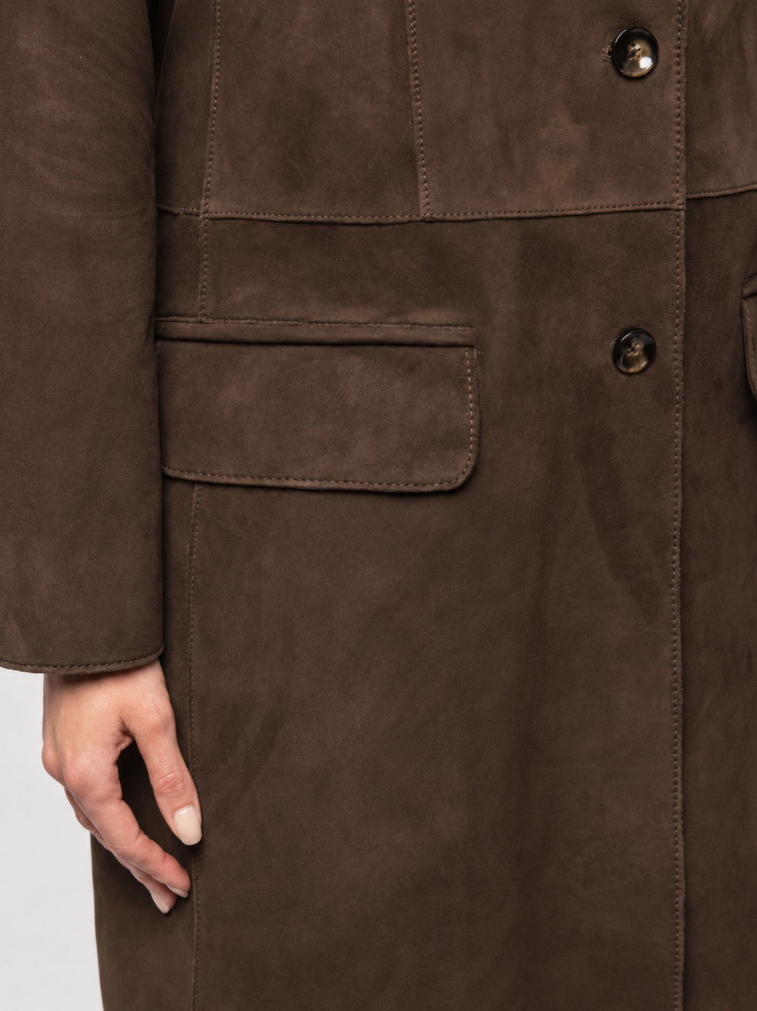 Cappotto Dorotea in pelle testa di moro DOROTEA 038 JACK LEATHER 