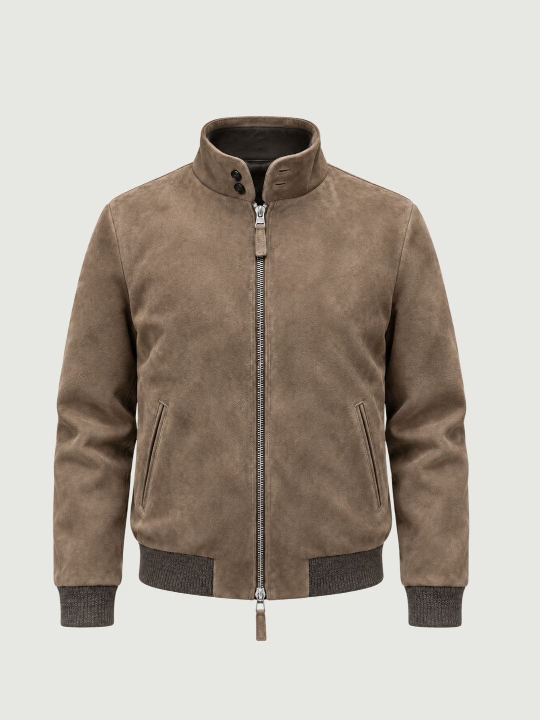 Bomber Elvis in pelle scamosciata tortora ELVIS J33 JACK LEATHER 