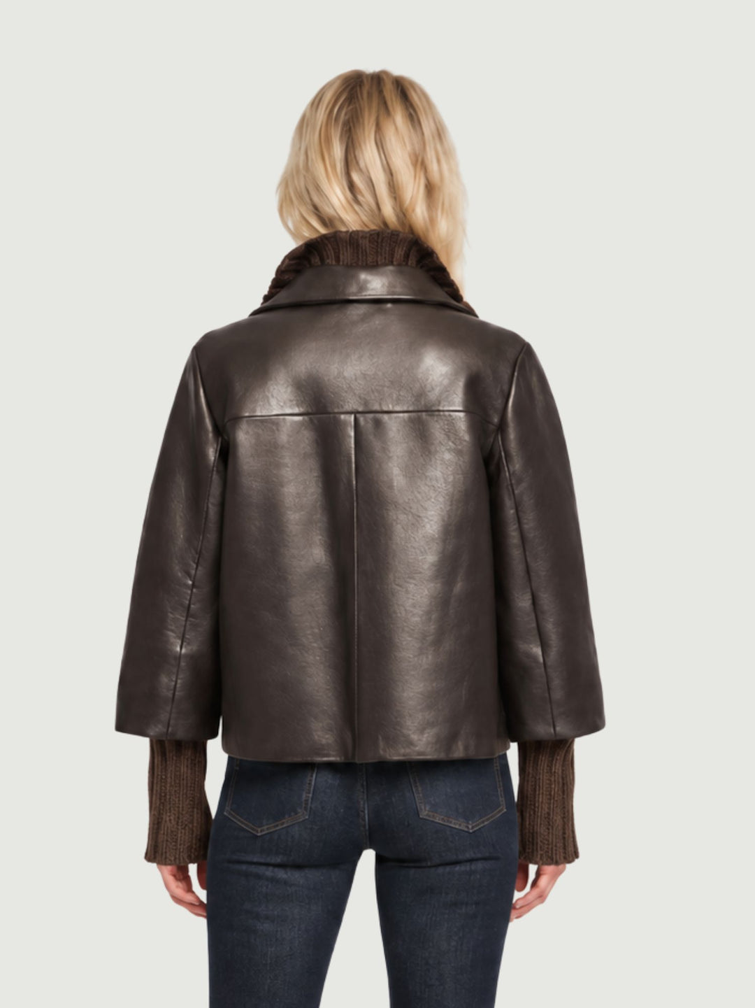 Giacca Gemini in nappa marrone scuro GEMINI 06 JACK LEATHER 