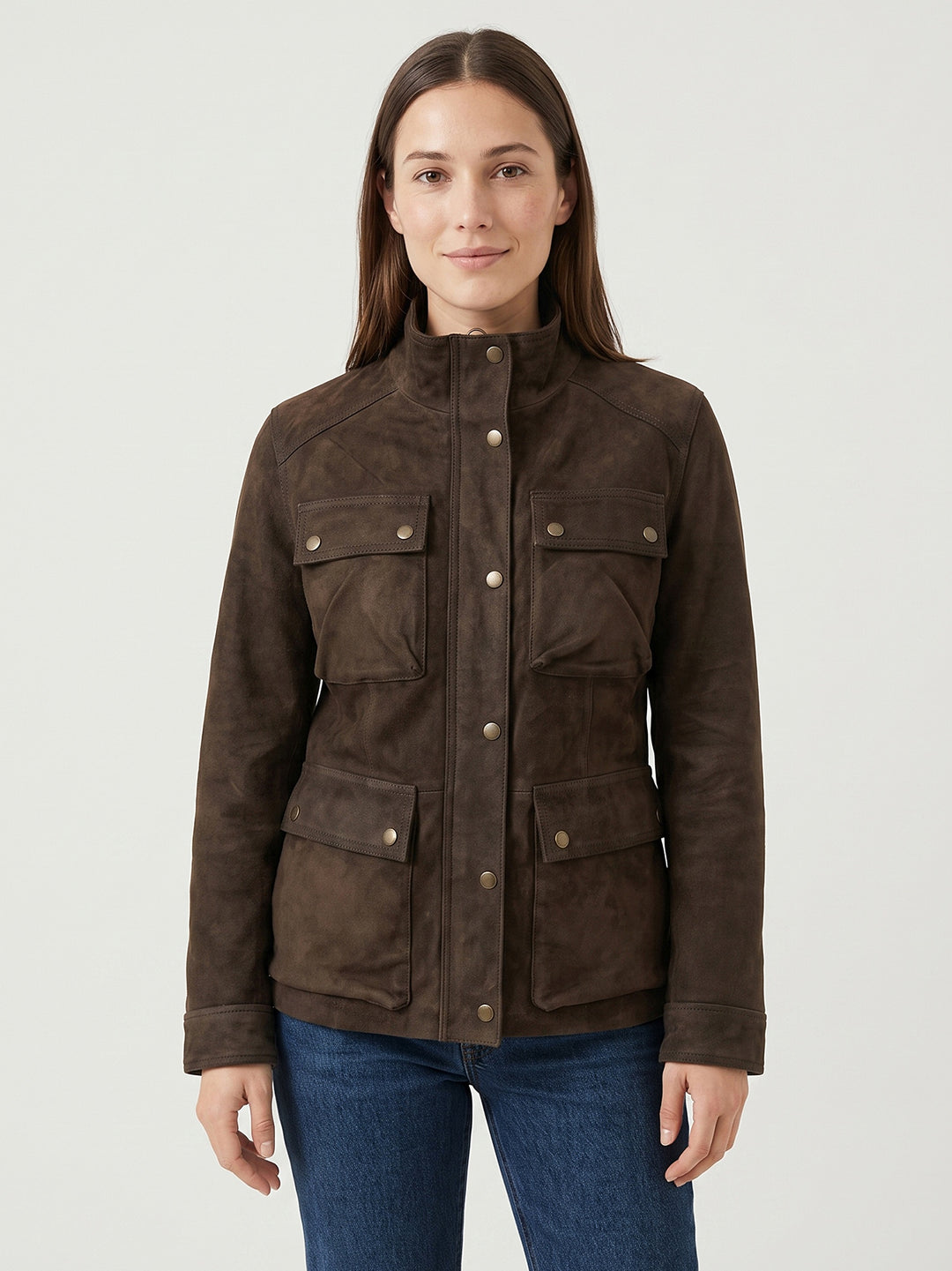 Field Jacket Islay in camoscio testa di moro ISLAY 06 JACK LEATHER 