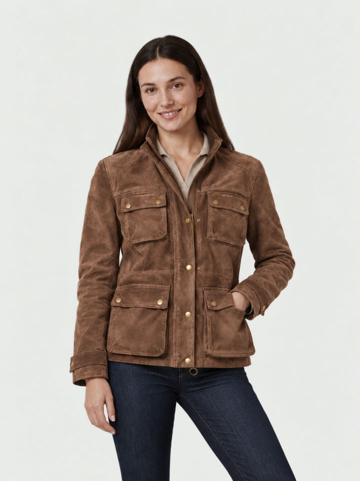 Field Jacket Islay in pelle scamosciata whisky ISLAY J24 JACK LEATHER 