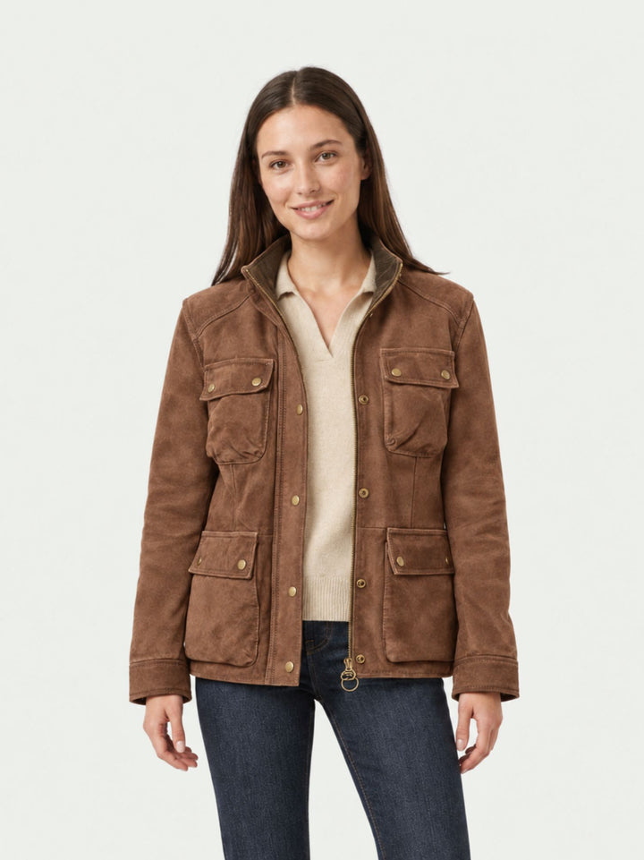 Field Jacket Islay in pelle scamosciata whisky ISLAY J24 JACK LEATHER 