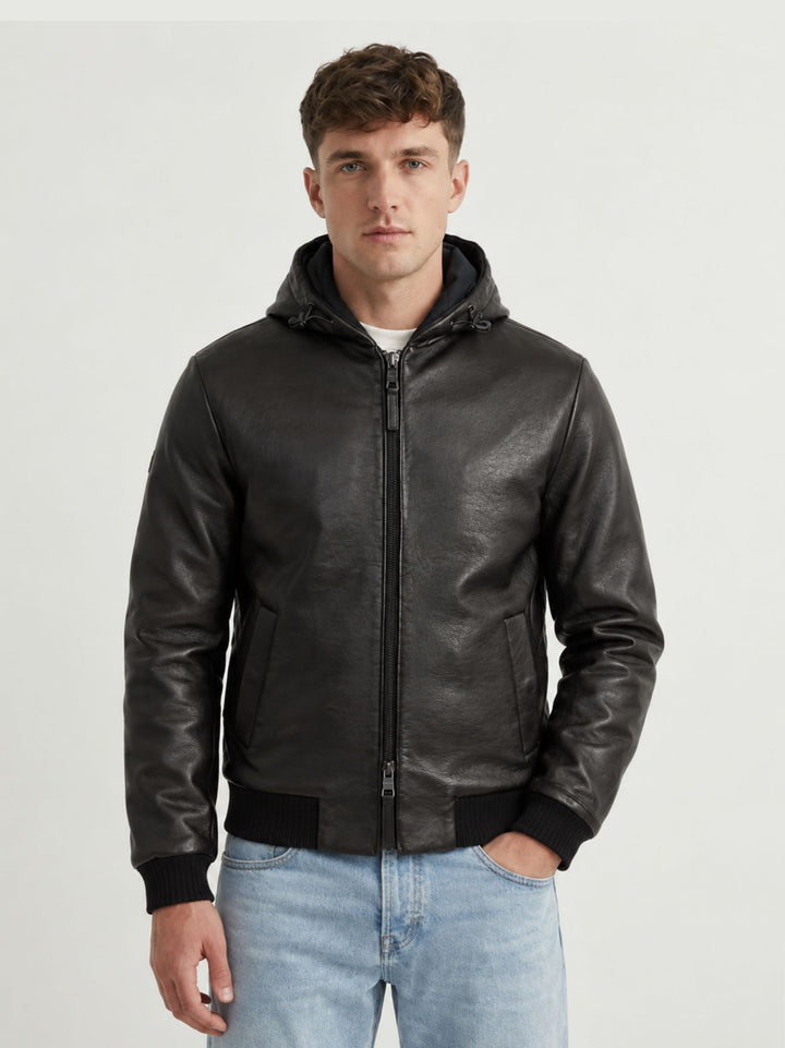 Giubbotto Jonah in pelle testa di moro JONAH 06 JACK LEATHER 