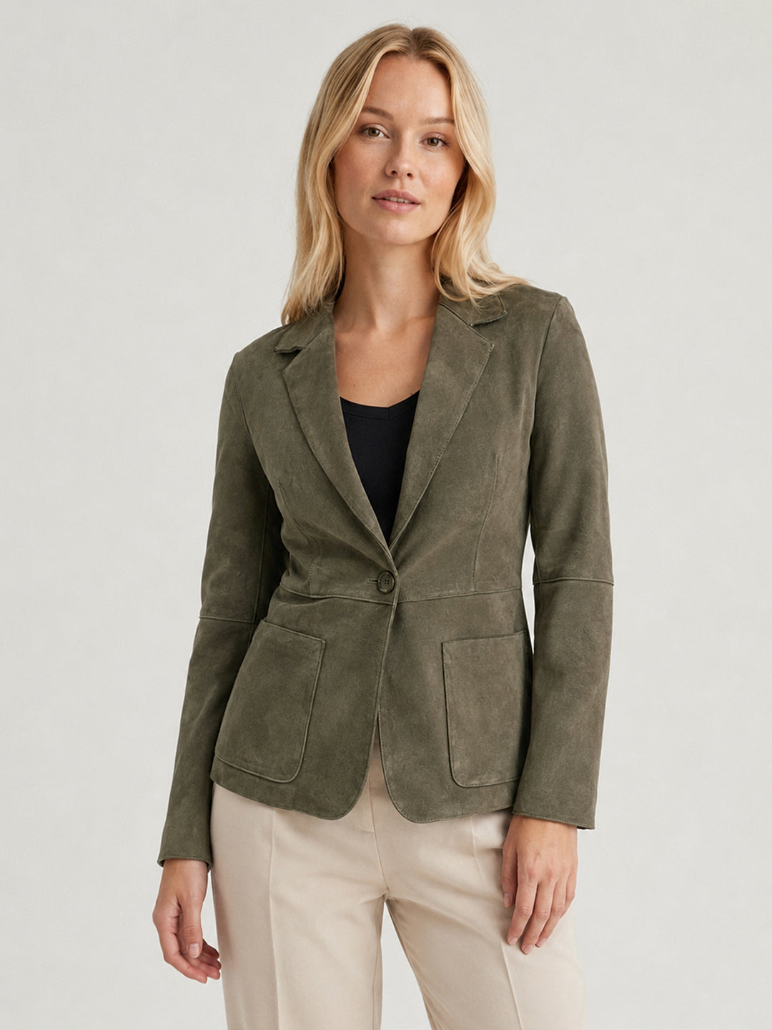 Blazer Lucilla in camoscio verde bosco LUCILLA 57 JACK LEATHER 