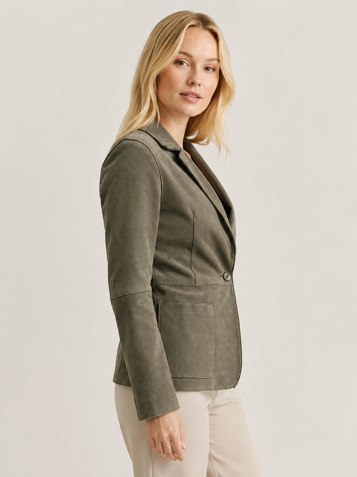 Blazer Lucilla in camoscio verde bosco LUCILLA 57 JACK LEATHER 