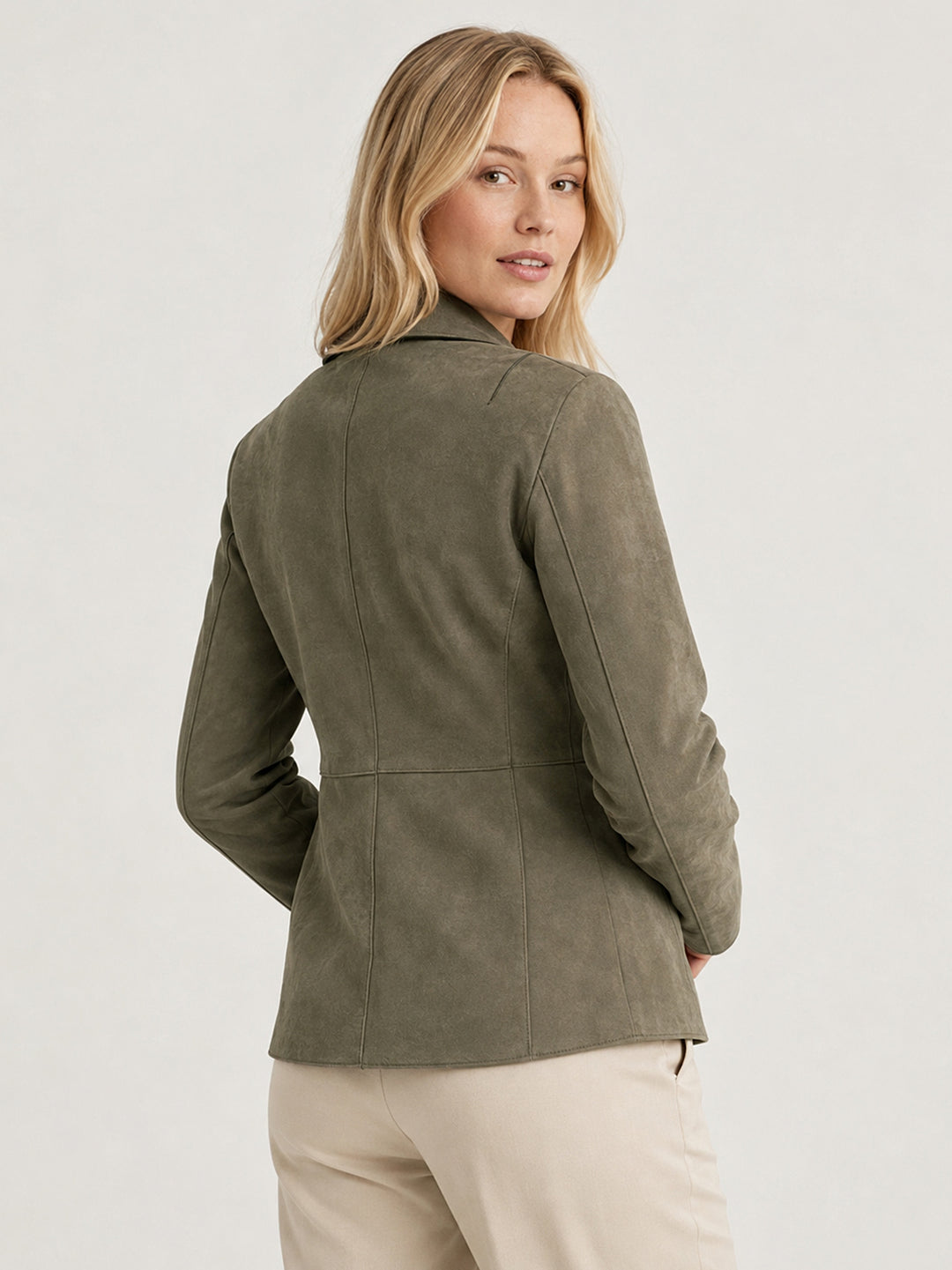 Blazer Lucilla in camoscio verde bosco LUCILLA 57 JACK LEATHER 