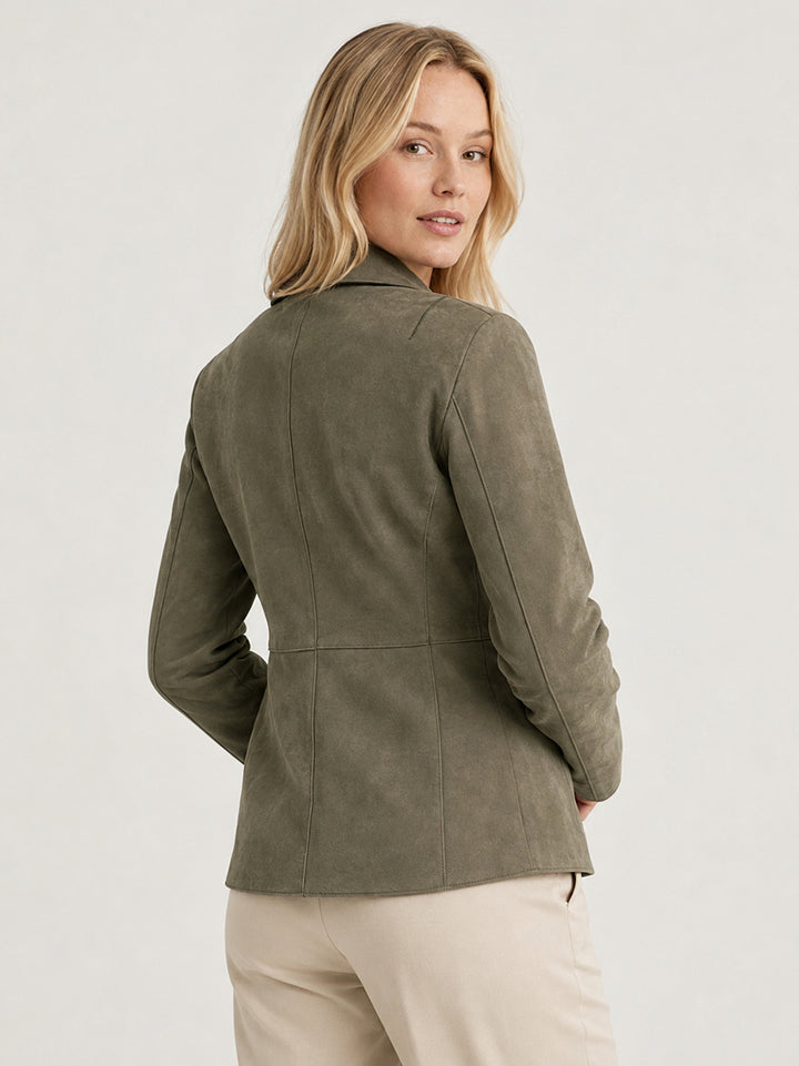Blazer Lucilla in camoscio verde bosco LUCILLA 57 JACK LEATHER 