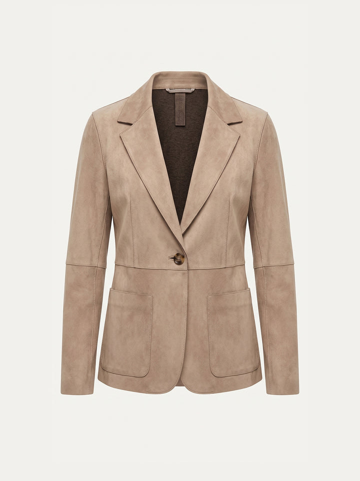 Blazer Lucilla in camoscio beige LUCILLA J33 JACK LEATHER 
