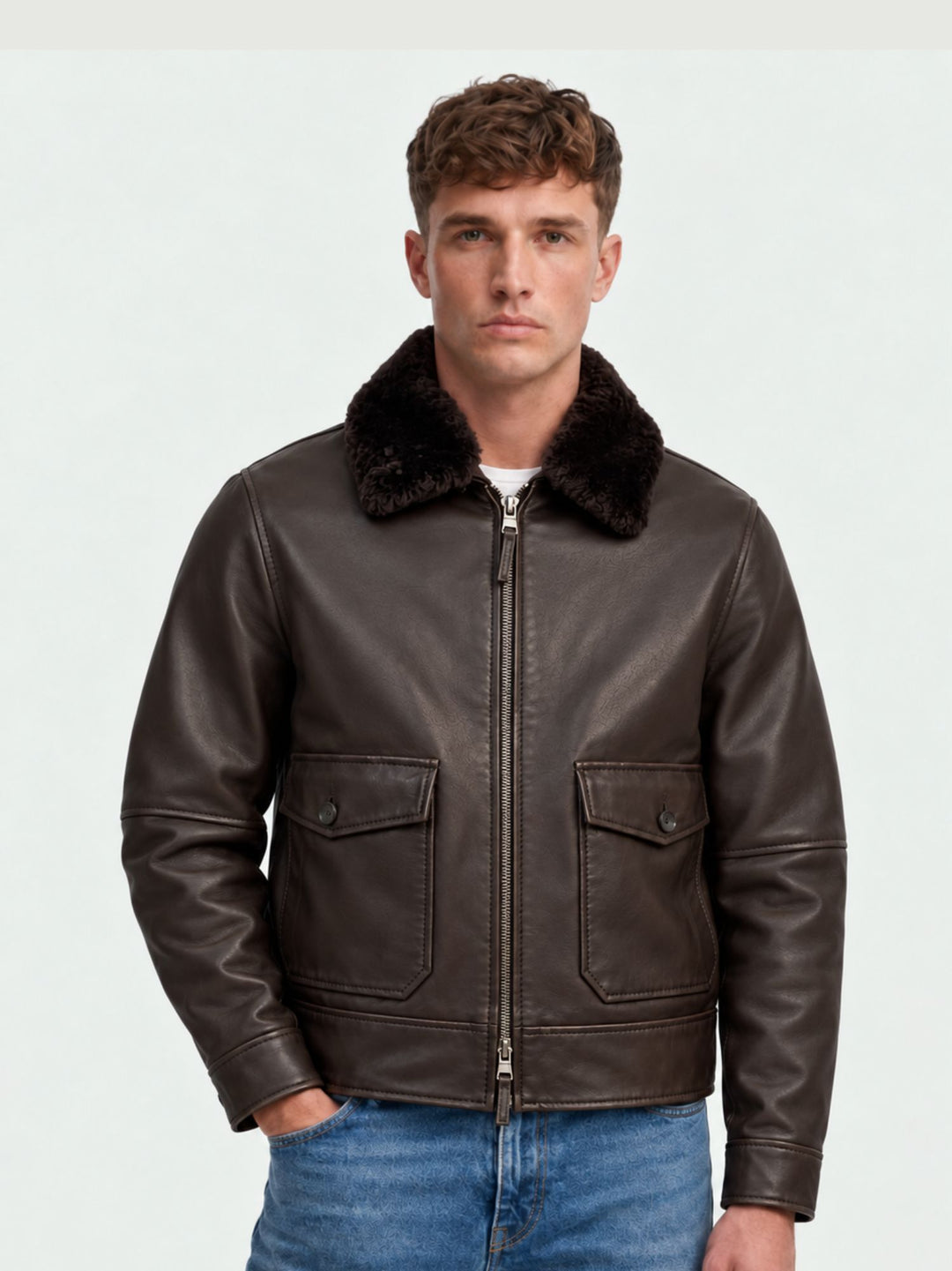 Giubbotto Olimpic in pelle testa di moro OLIMPIC 06 JACK LEATHER 