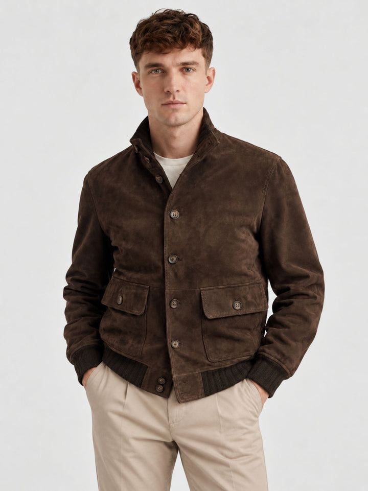 Giacca scamosciata Riverside imbottita testa di moro RIVERSIDE 86 JACK LEATHER 