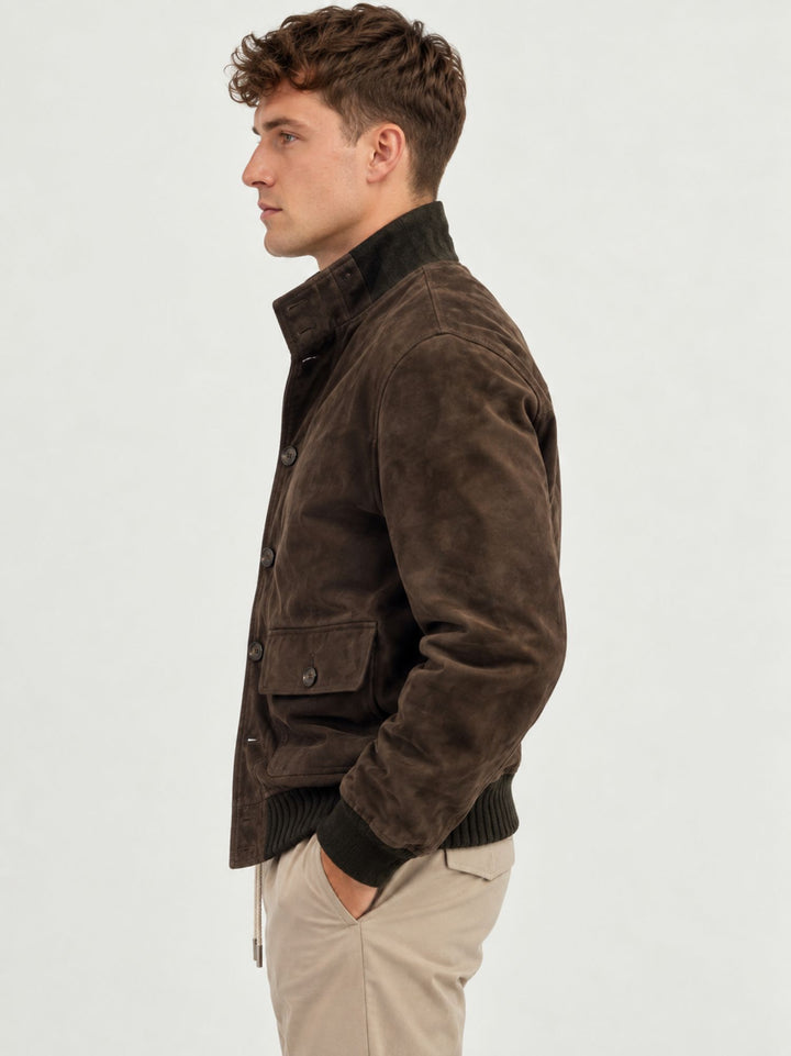 Giacca scamosciata Riverside imbottita testa di moro RIVERSIDE 86 JACK LEATHER 