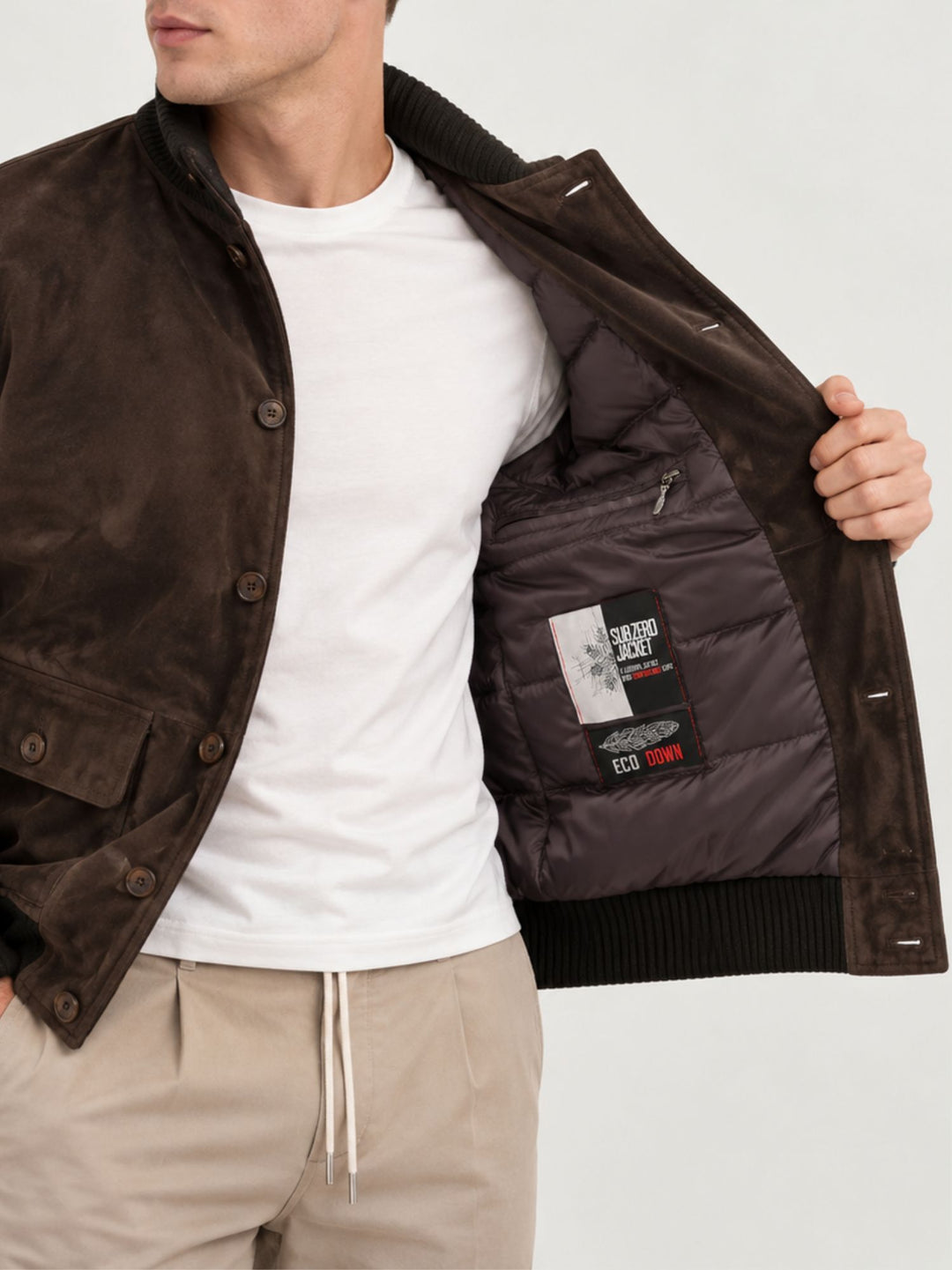 Giacca scamosciata Riverside imbottita testa di moro RIVERSIDE 86 JACK LEATHER 