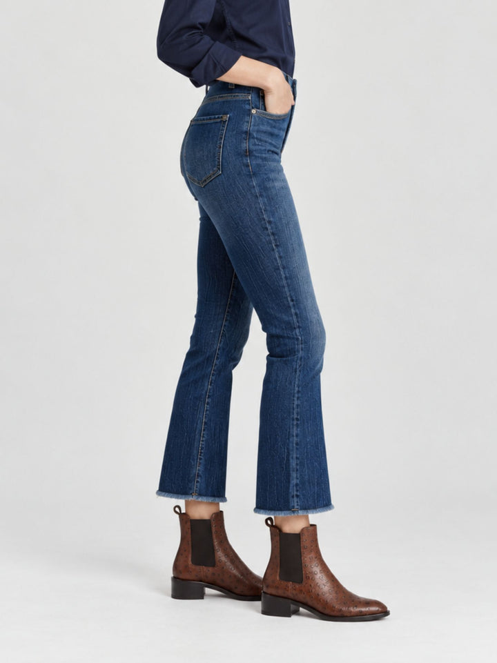 Jeans a trombetta con fondo sfrangiato 1356 DENIM ANDREA MORANDO 