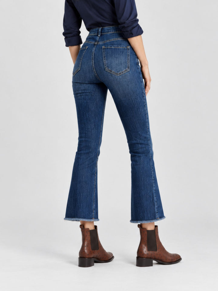 Jeans a trombetta con fondo sfrangiato 1356 DENIM ANDREA MORANDO 
