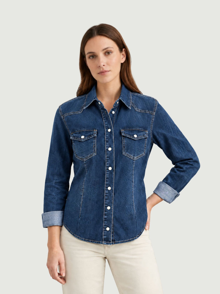 Camicia di jeans in denim medio 67991 DENIM ANDREA MORANDO 