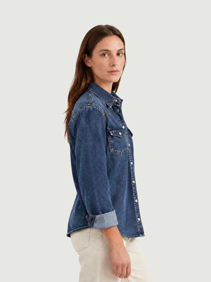 Camicia di jeans in denim medio 67991 DENIM ANDREA MORANDO 