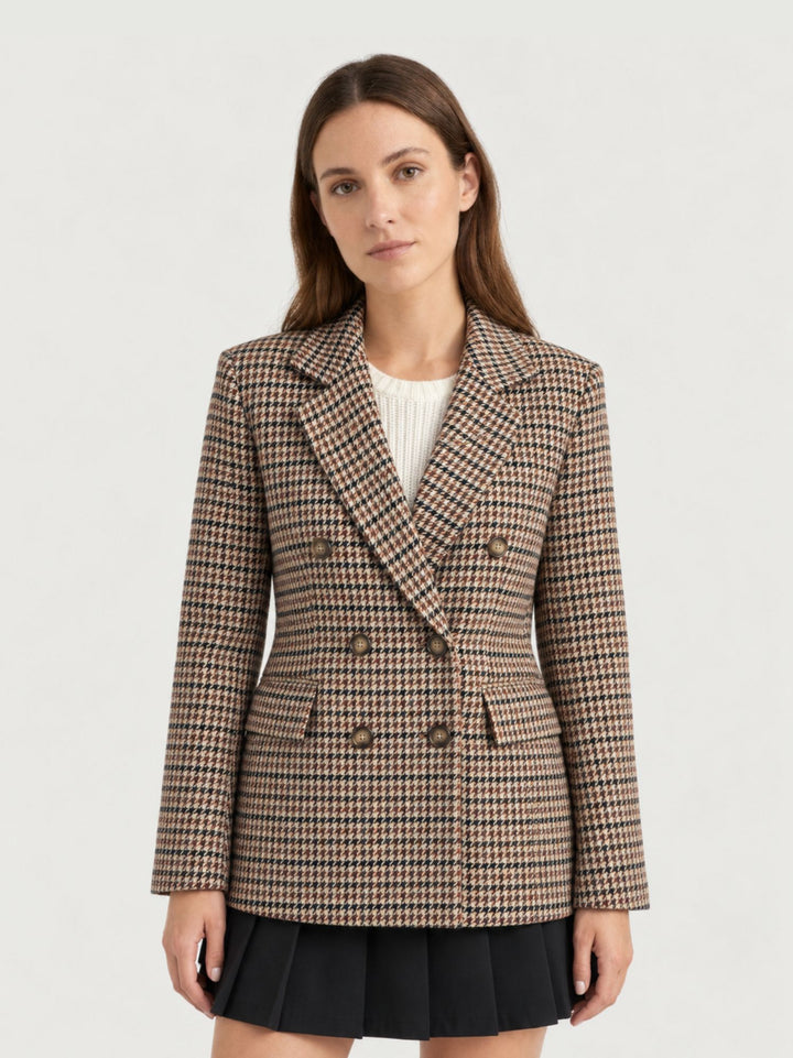 Blazer doppiopetto pied de poule moro blu 3359 4 ANDREA MORANDO 