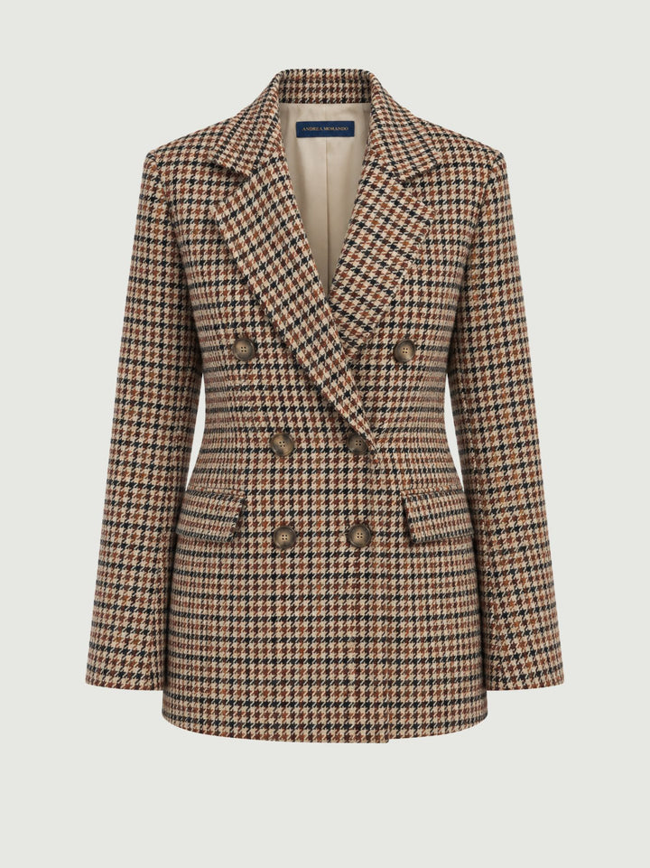 Blazer doppiopetto pied de poule moro blu 3359 4 ANDREA MORANDO 