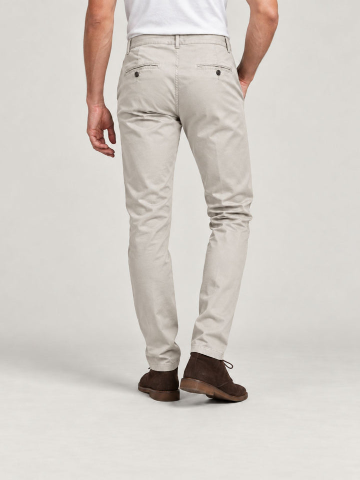 Pantalone chino in cotone beige con dettagli a contrasto 7657TO W869 ANDREA MORANDO 