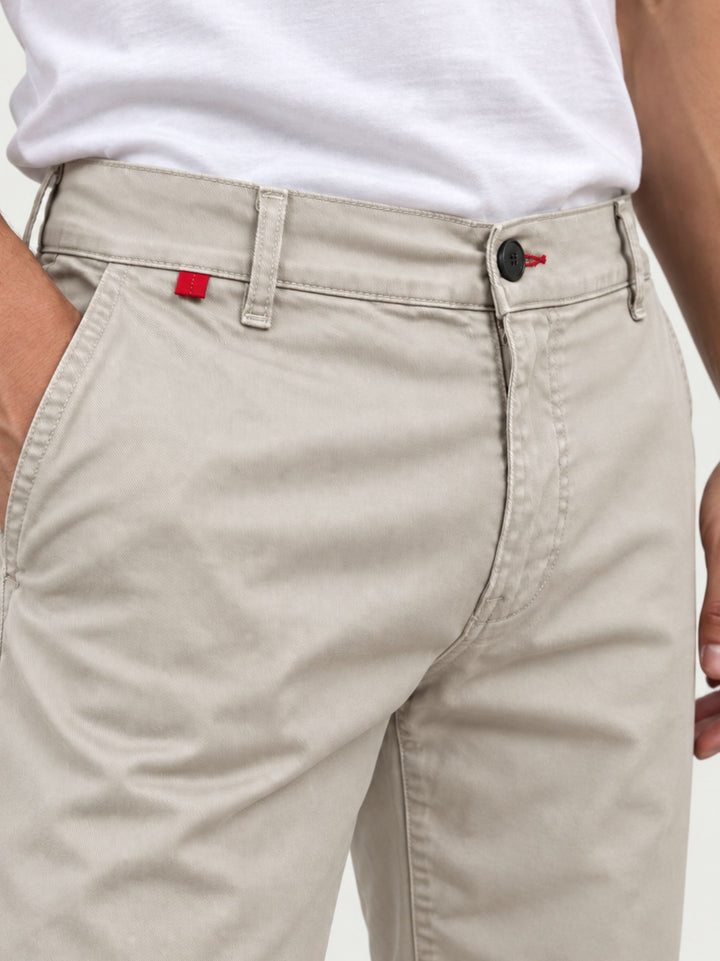 Pantalone chino in cotone beige con dettagli a contrasto 7657TO W869 ANDREA MORANDO 