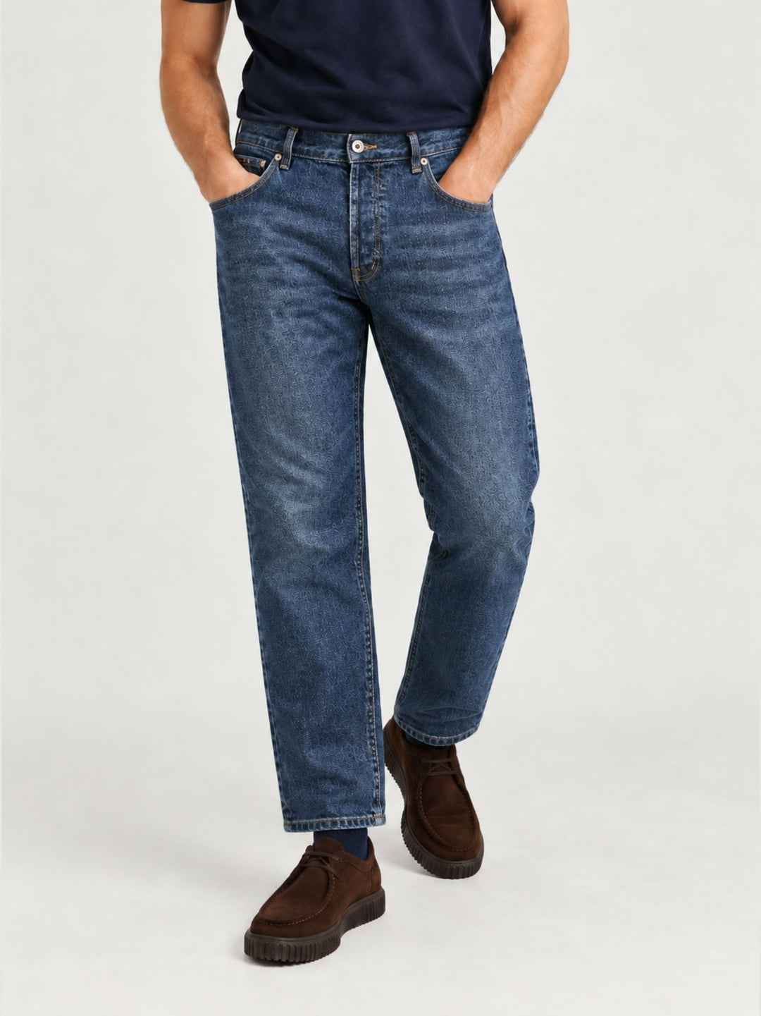 Jeans linea dritta in cotone lavaggio scuro 7670NOR MDS ANDREA MORANDO 