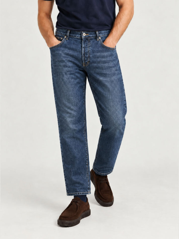 Jeans linea dritta in cotone lavaggio scuro 7670NOR MDS ANDREA MORANDO 